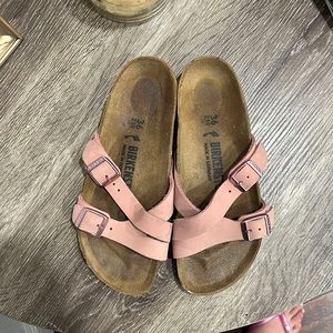 Birkenstock Women’s Dusty Pink Two-Strap Sandals